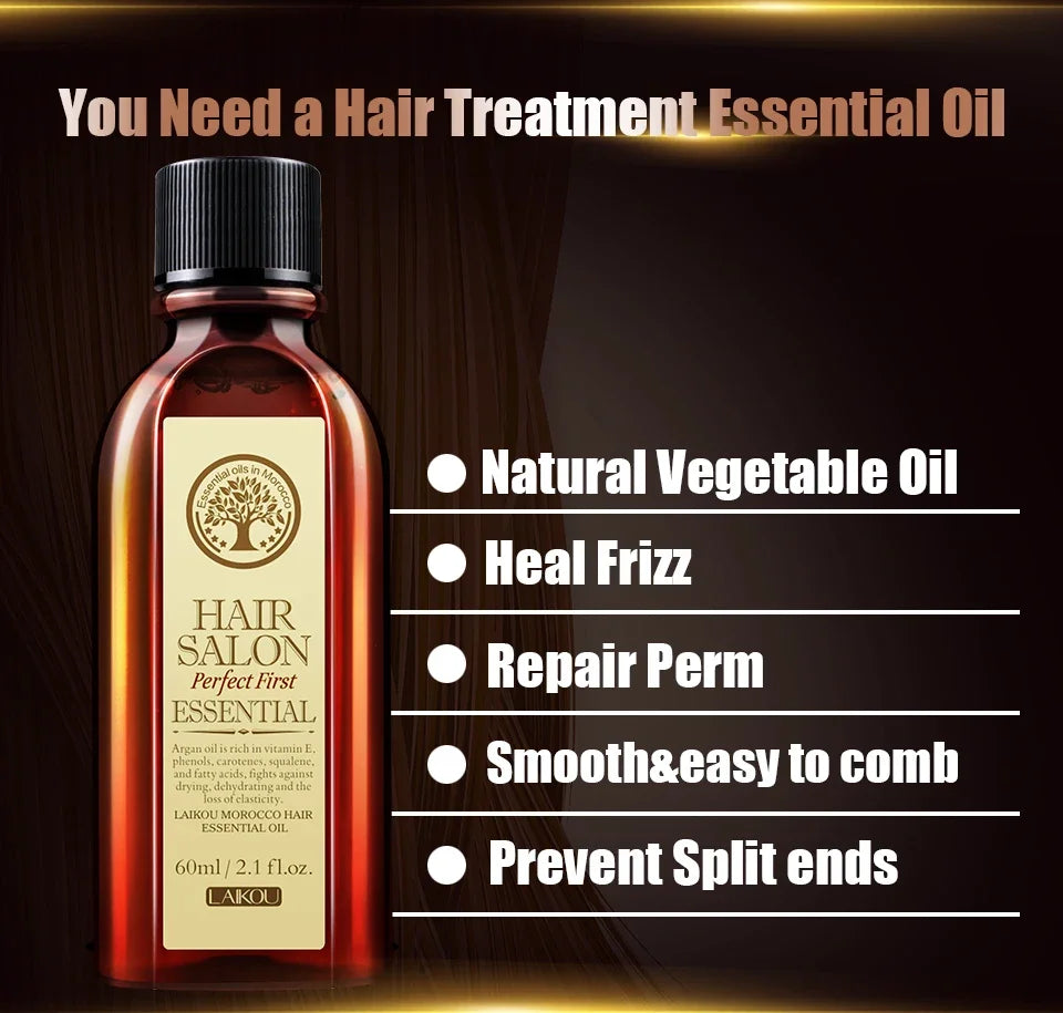 Pure Argan Hair Oil - All-Natural Hair Care (60ml)