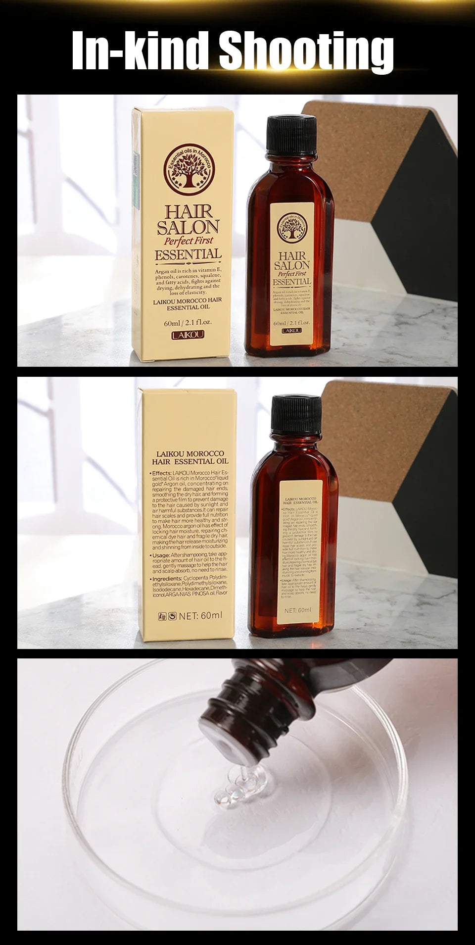 Pure Argan Hair Oil - All-Natural Hair Care (60ml)