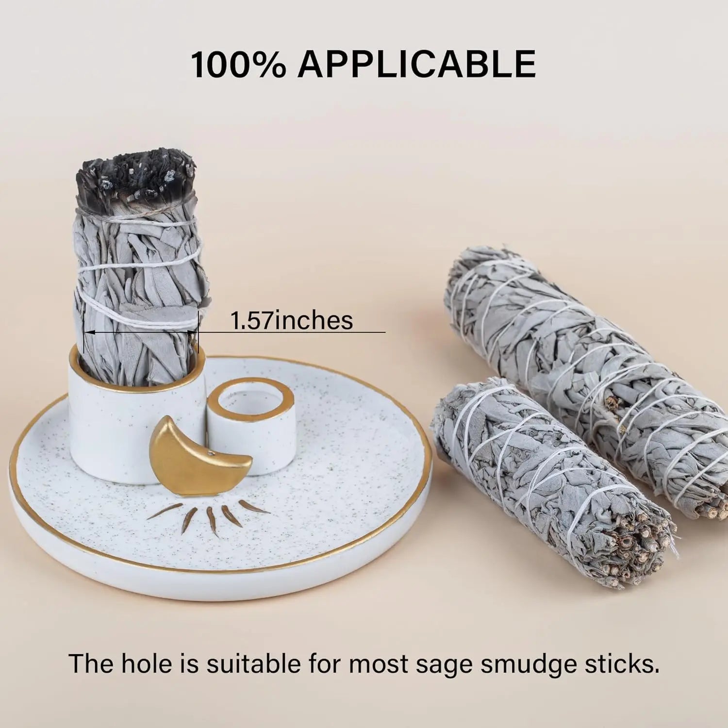 Ceramic Incense & Candle Holder - Home Decor, Meditation Room Gift
